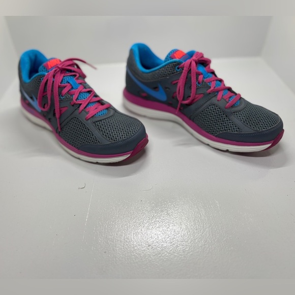 Nike Womens Running Shoes Dual Fusion Gray Pink Blue size 11 - Picture 2 of 12